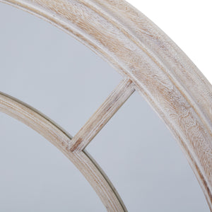 Washed Wood Framed Round Mirror_4205