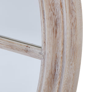 Washed Wood Framed Round Mirror_4206