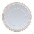 Washed Wood Framed Round Mirror_4203