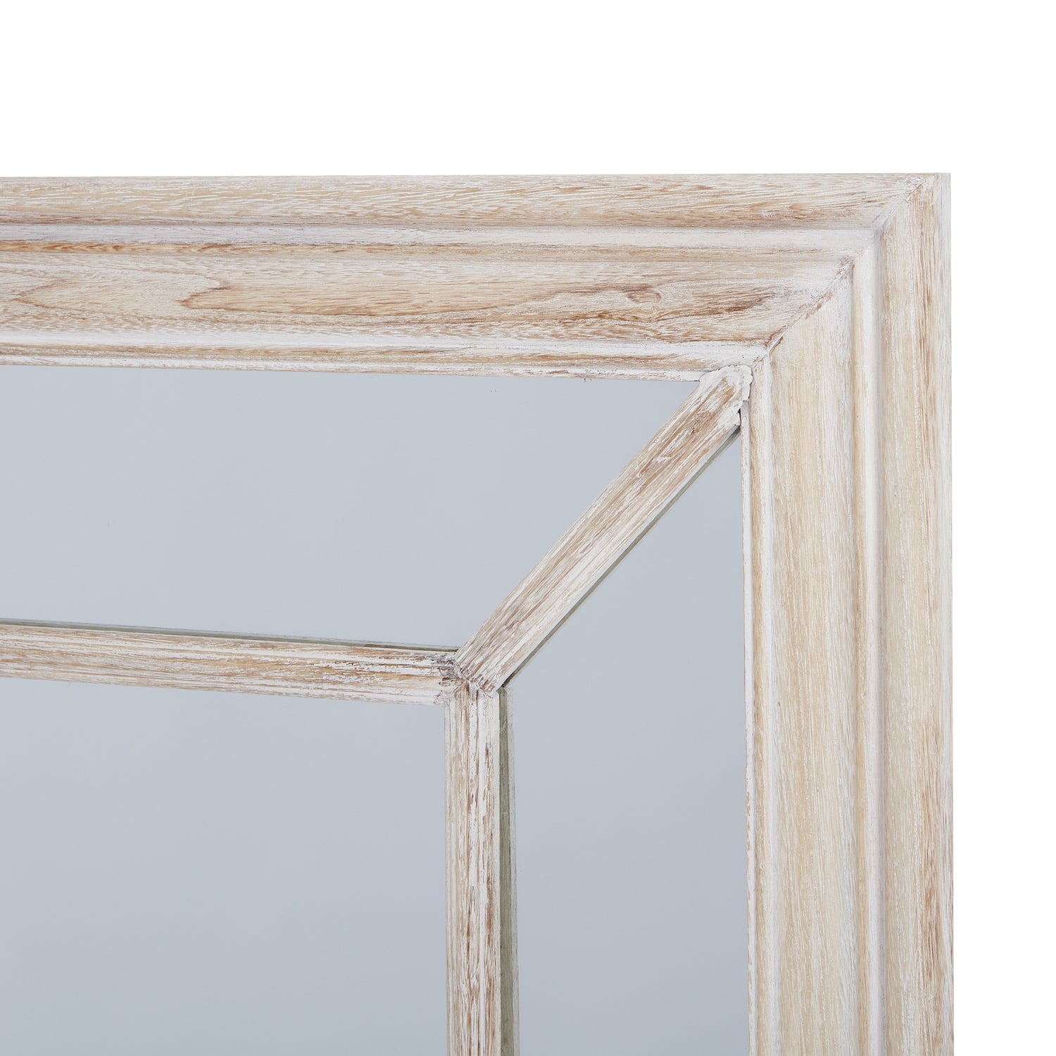 Washed Wood Framed Window Mirror_4209