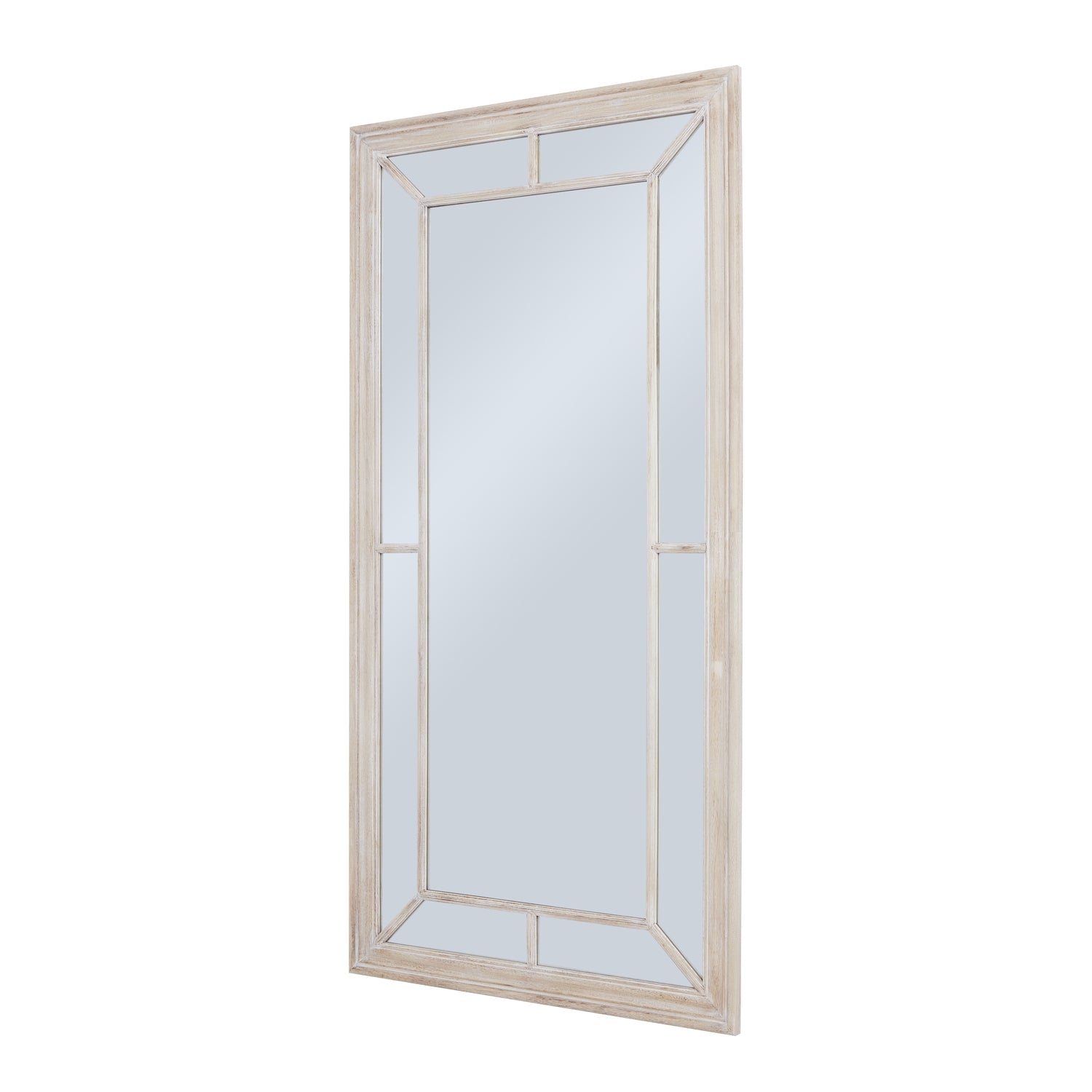 Washed Wood Framed Window Mirror_4157