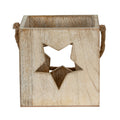 Washed Wood Large Star Tealight Candle Holder_3506