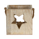 Washed Wood Large Star Tealight Candle Holder_3506