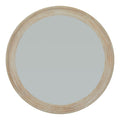 Washed Wood Round Framed Large Mirror_4223