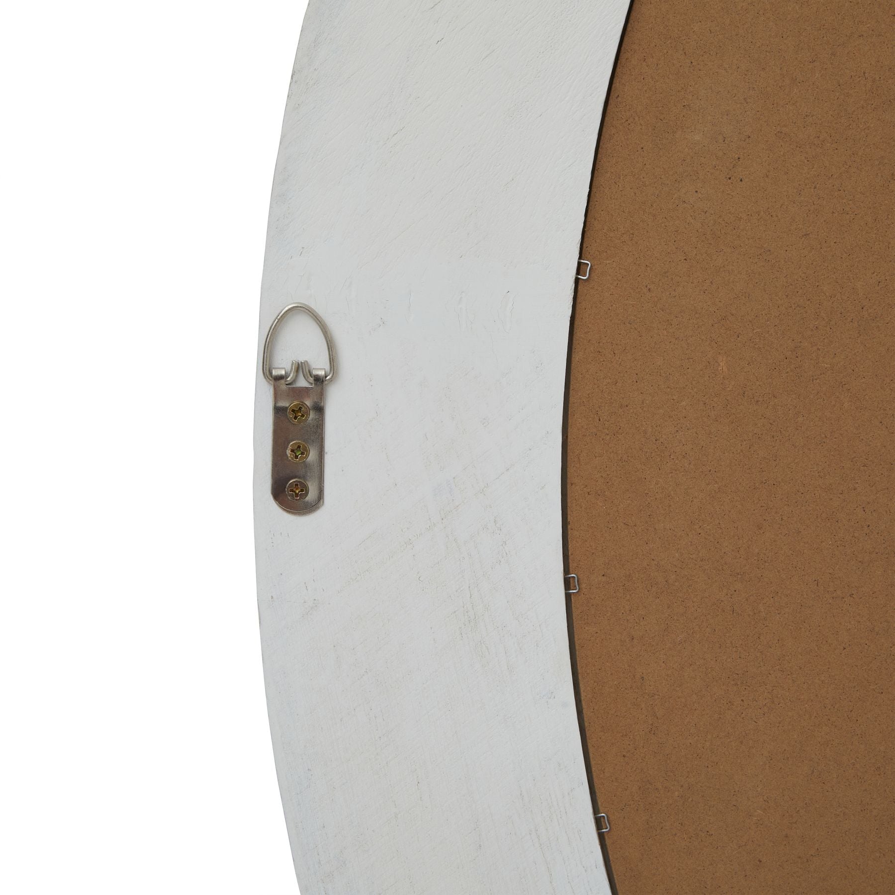 Washed Wood Round Framed Large Mirror_4225