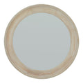Washed Wood Round Framed Mirror_4226