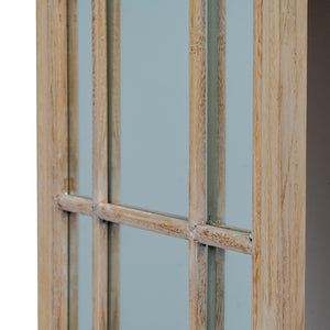 Washed Wood Tall Arched Window Mirror_4235