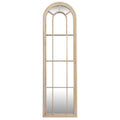 Washed Wood Tall Arched Window Mirror_4233