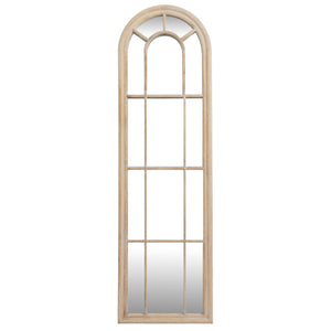 Washed Wood Tall Arched Window Mirror_4233
