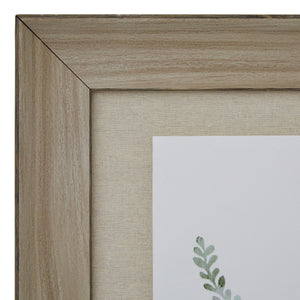 Watercolour Delicate Fern In Washed Wood Frame_3938