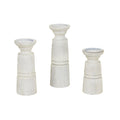 White Carved Candle Holder_2042