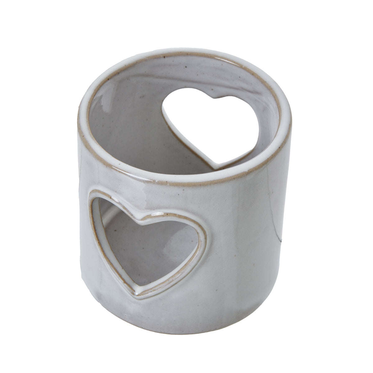 White Ceramic Heart Cut-Out Tealight Holder_3526