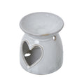 White Ceramic Heart Cut-Out Wax Melt Tealight Holder_3527