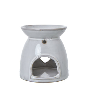 White Ceramic Heart Cut-Out Wax Melt Tealight Holder_3529