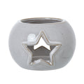White Ceramic Star Cut-Out Round Tealight Holder_3533