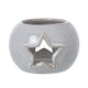 White Ceramic Star Cut-Out Round Tealight Holder_3533