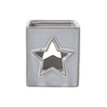White Ceramic Star Cut-Out Square Tealight Holder_3535