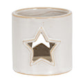 White Ceramic Star Cut-Out Tealight Holder_3538