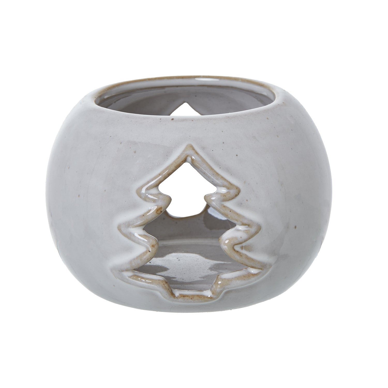 White Ceramic Tree Cut-Out Round Tealight Holder_3544