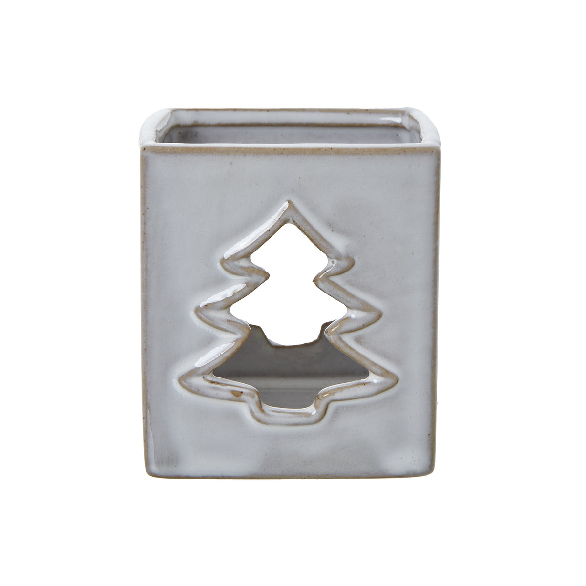 White Ceramic Tree Cut-Out Square Tealight Holder_3546