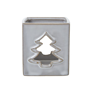 White Ceramic Tree Cut-Out Square Tealight Holder_3546