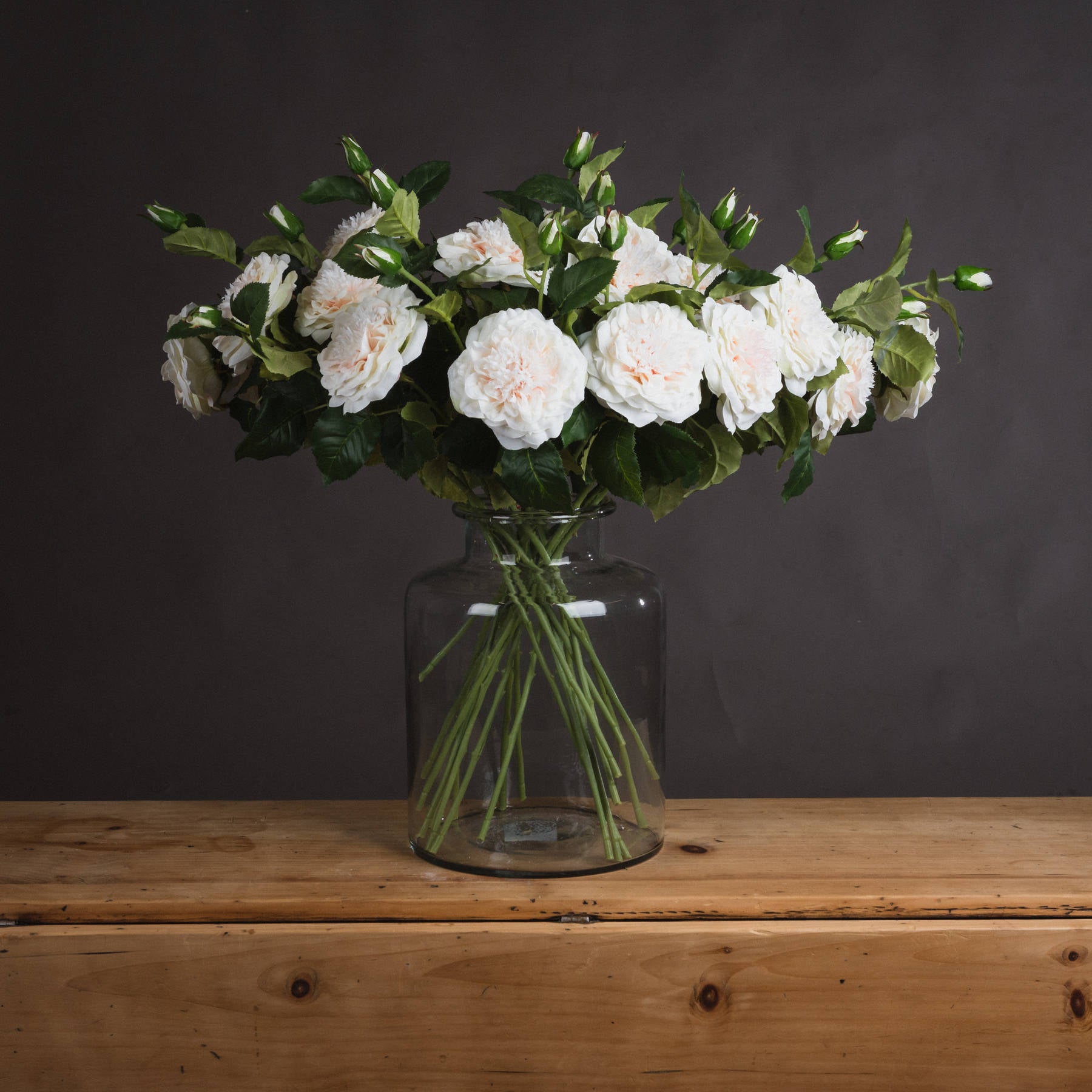 White Garden Rose Spray_5844