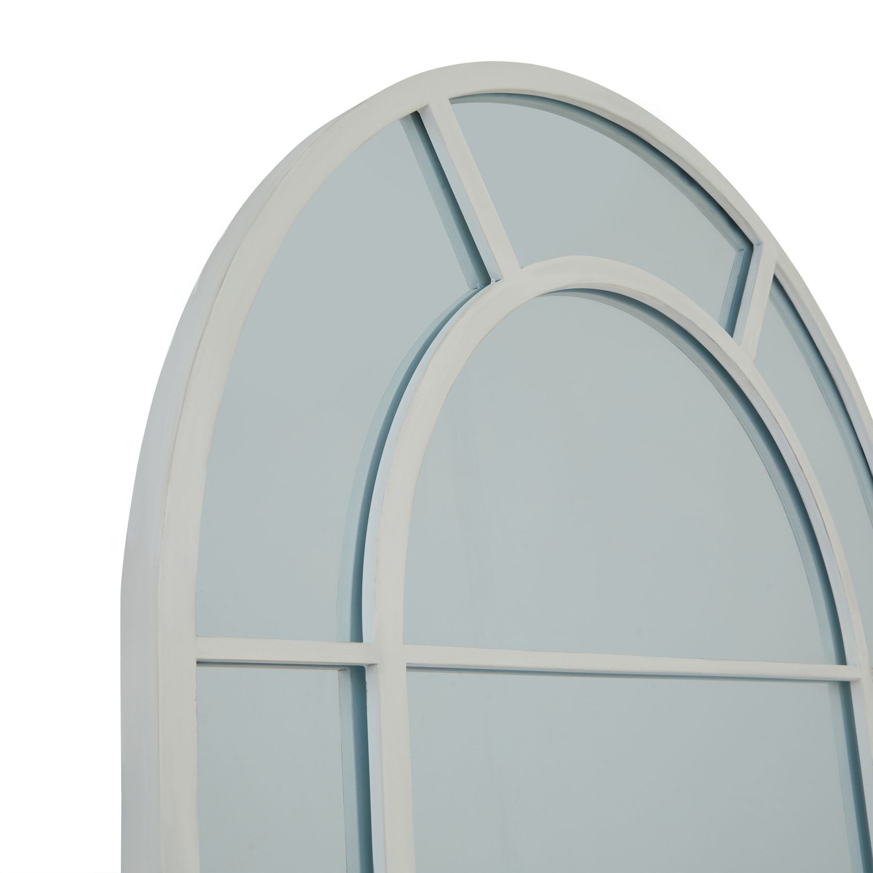 White Large Arched Window Mirror_4243