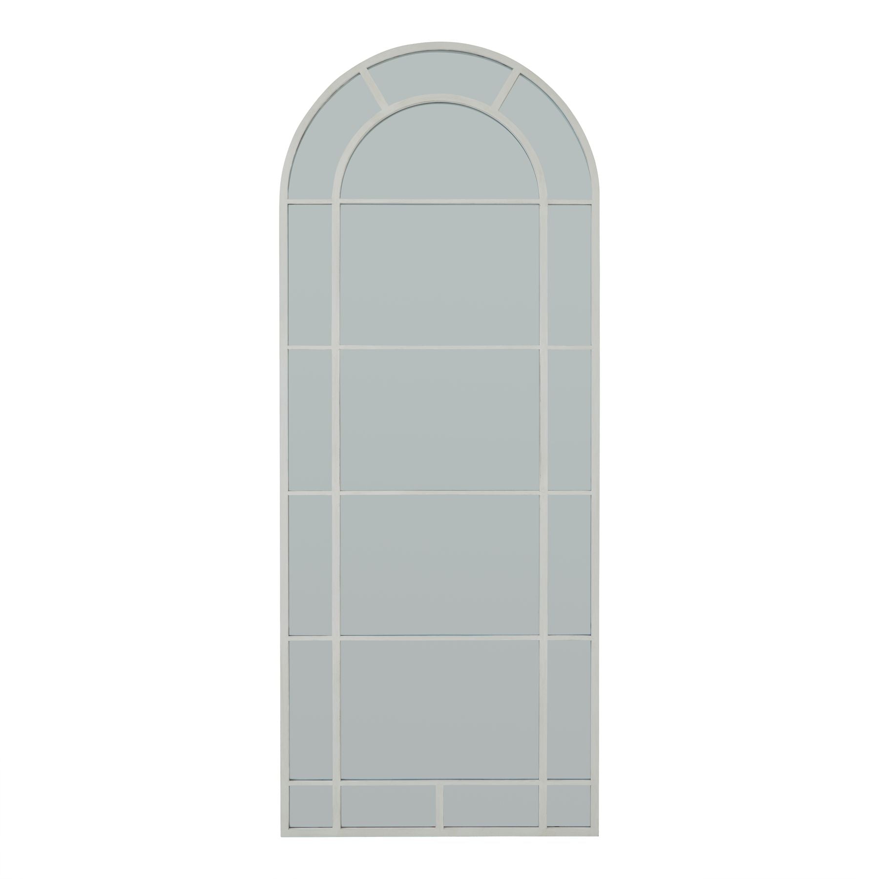 White Large Arched Window Mirror_4242