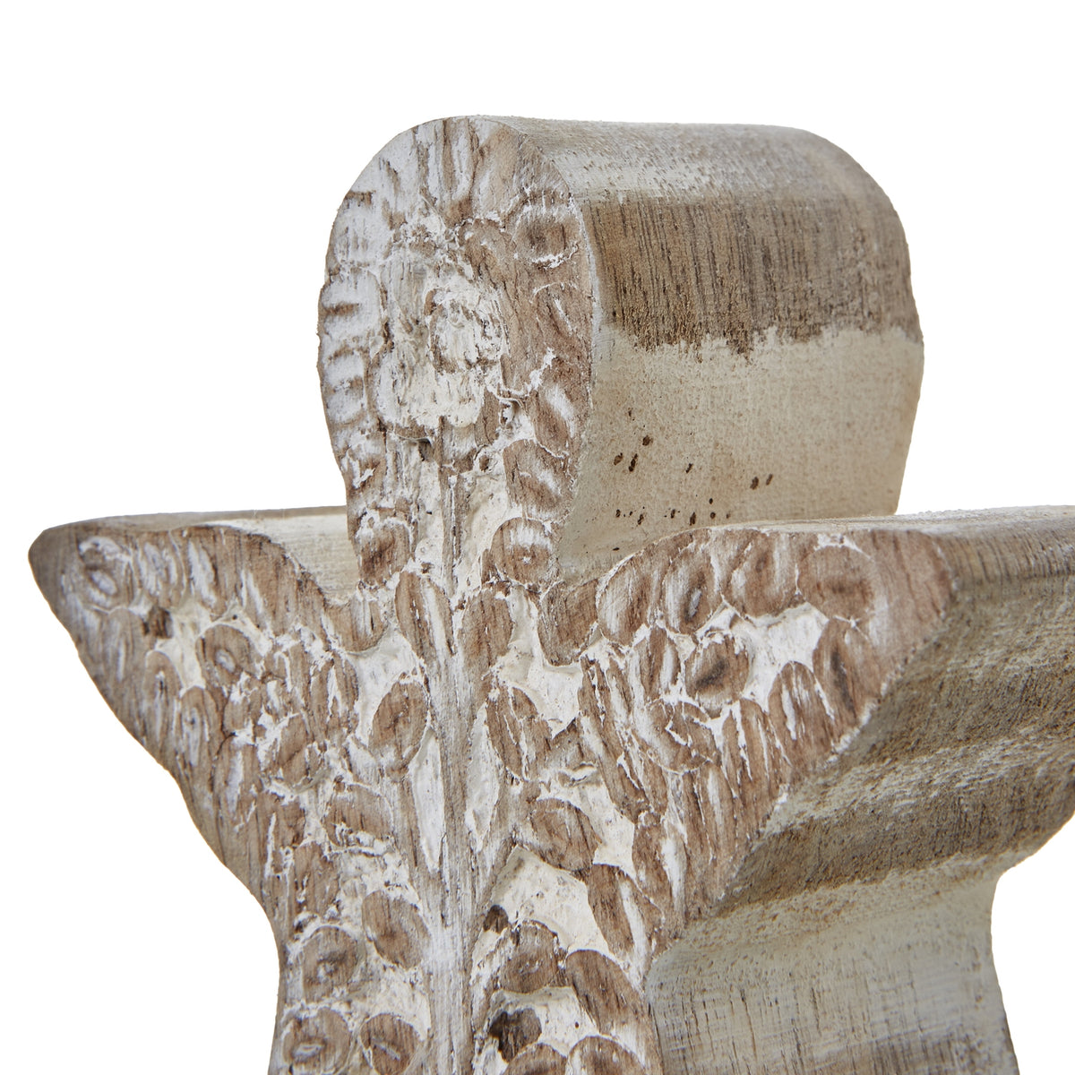 White Wash Collection Patterned Angel Decoration_3557