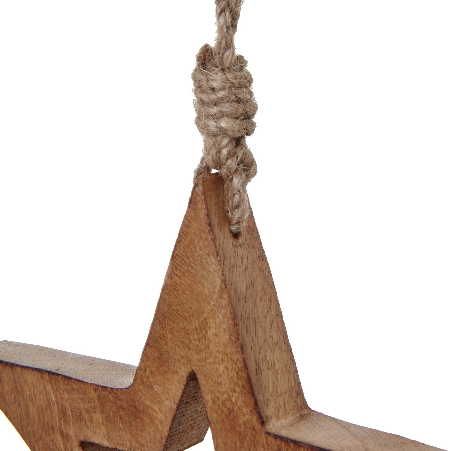 White Wash Collection Wooden Hanging Star Decoration_3571