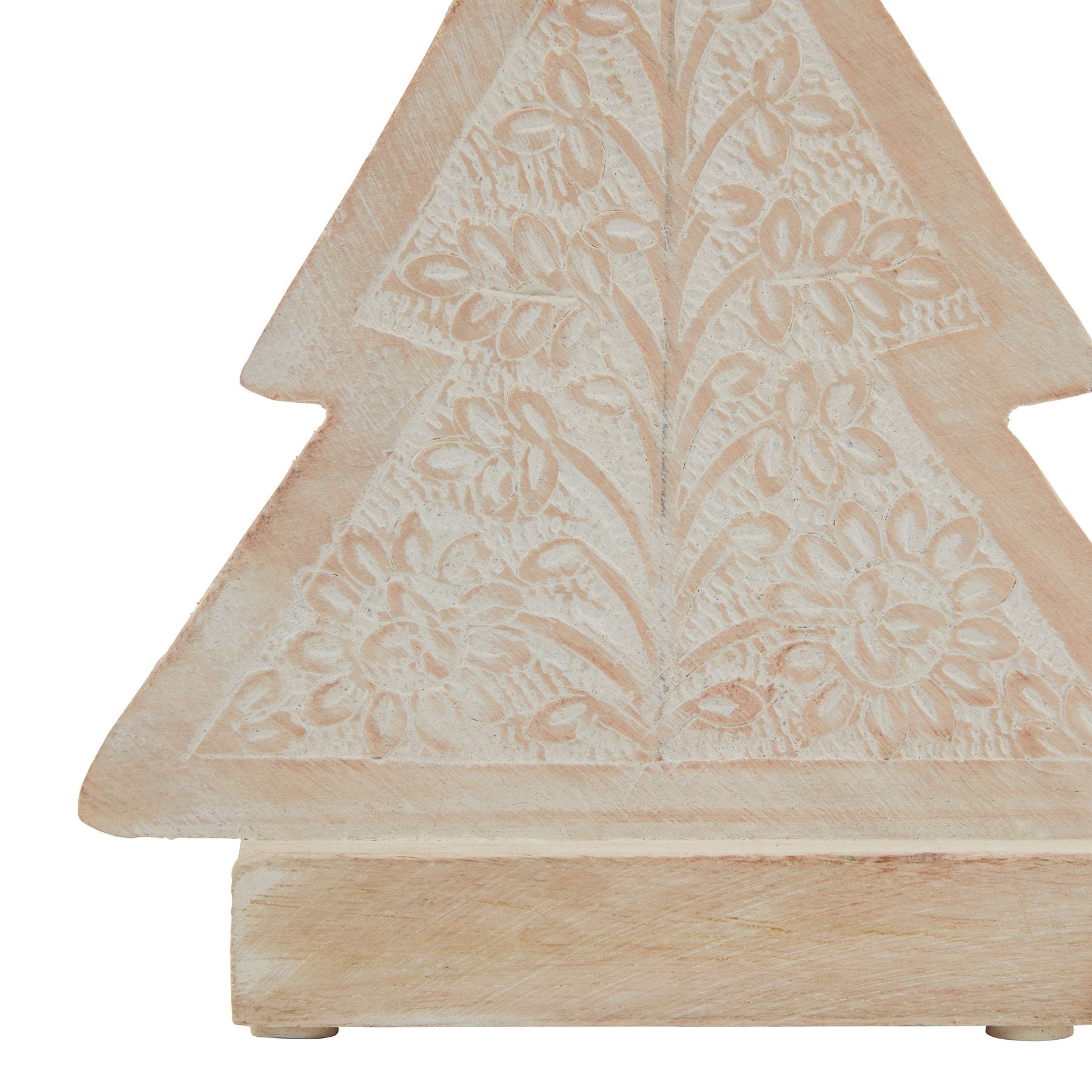 White Wash Collection Wooden Patterned Decorative Tree_3580
