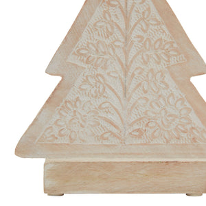 White Wash Collection Wooden Patterned Decorative Tree_3580