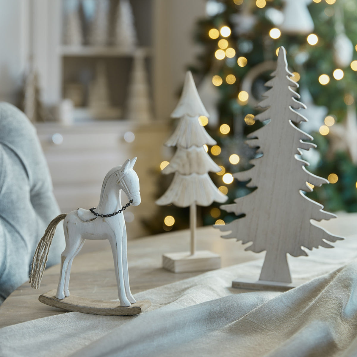 Whitewashed Rustic Rocking Horse_3636