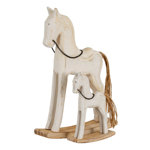 Whitewashed Rustic Rocking Horse_3635
