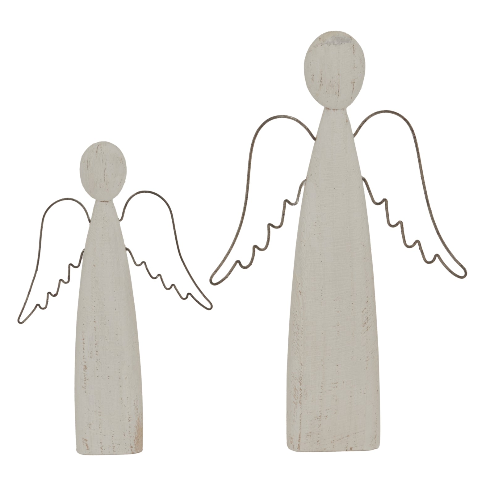 Whitewashed Rustic Standing Angel_3639